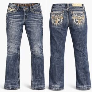 $180 Buckle Rock Revival "Celinda" RARE DESIGN THICK STITCH BOOT 34 WHISKERING